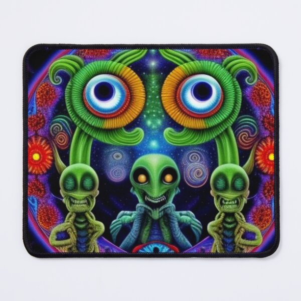Item preview, Trippy Psychedelic Alien Art designed and sold by TheDarkWardrobe.