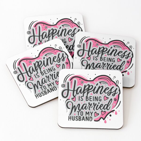 Item preview, Happiness Is Being Married To My Husband with Pink Heart designed and sold by TugForkFinds.
