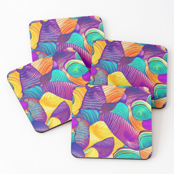 Item preview, Colorful Abstract Sea Shell Pattern designed and sold by calibrit.
