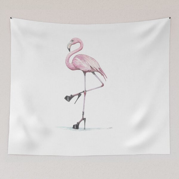 Item preview, flamingo in stilettos designed and sold by JimsBirds.