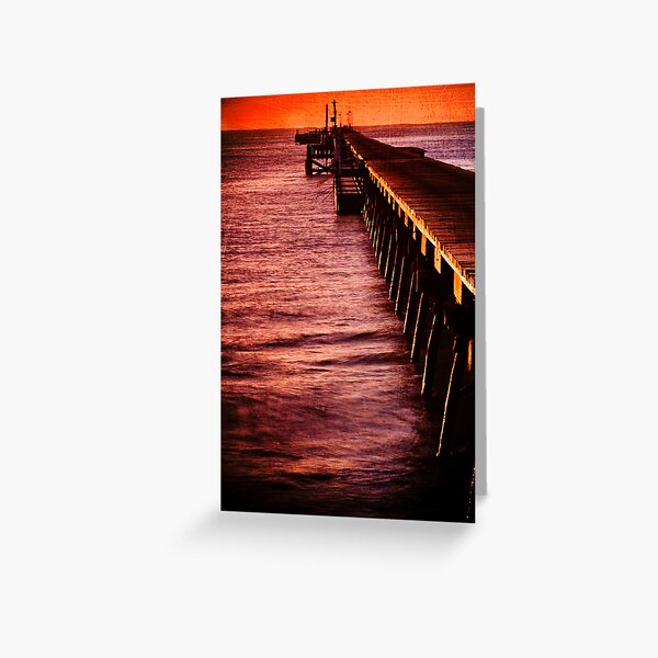 Item preview, Beachport jetty at sunrise with texture designed and sold by Elana Bailey.