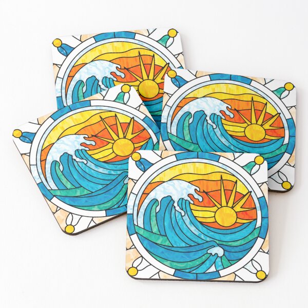 Item preview, Stained Glass Pattern ocean  designed and sold by Timegraf.