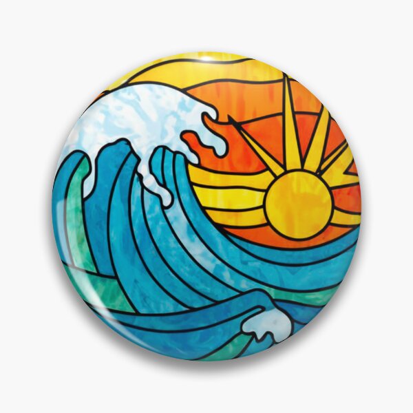Artikelvorschau, Stained Glass Pattern ocean  entworfen und verkauft von Timegraf.