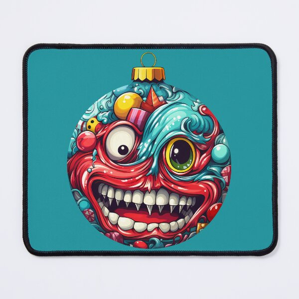 Item preview, Madcap Ornament Crazy Face in Red and Blue Hues designed and sold by meganohm.
