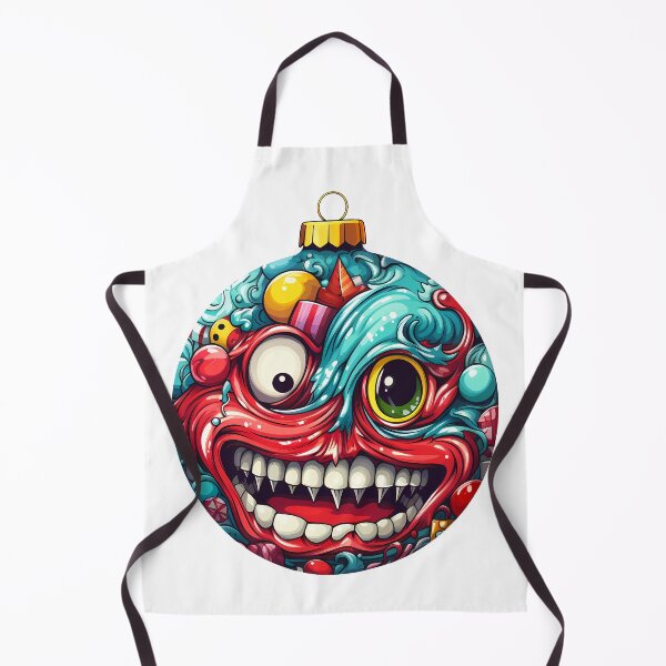 Item preview, Madcap Ornament Crazy Face in Red and Blue Hues designed and sold by meganohm.
