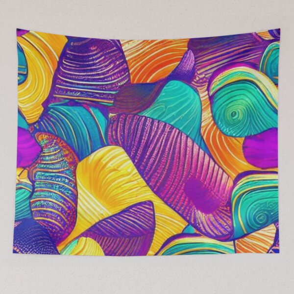 Item preview, Colorful Abstract Sea Shell Pattern designed and sold by calibrit.
