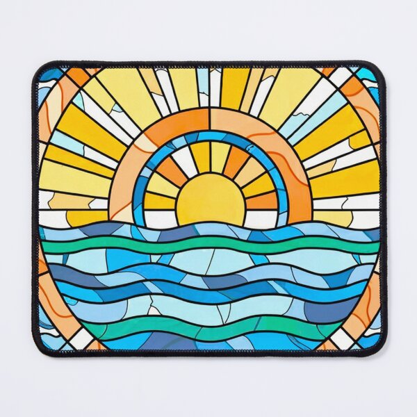 Artikelvorschau, Stained Glass Pattern ocean entworfen und verkauft von Timegraf.