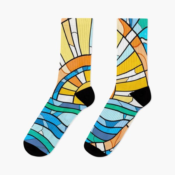 Aperçu de l'œuvre Stained Glass Pattern ocean créée et vendue par Timegraf.