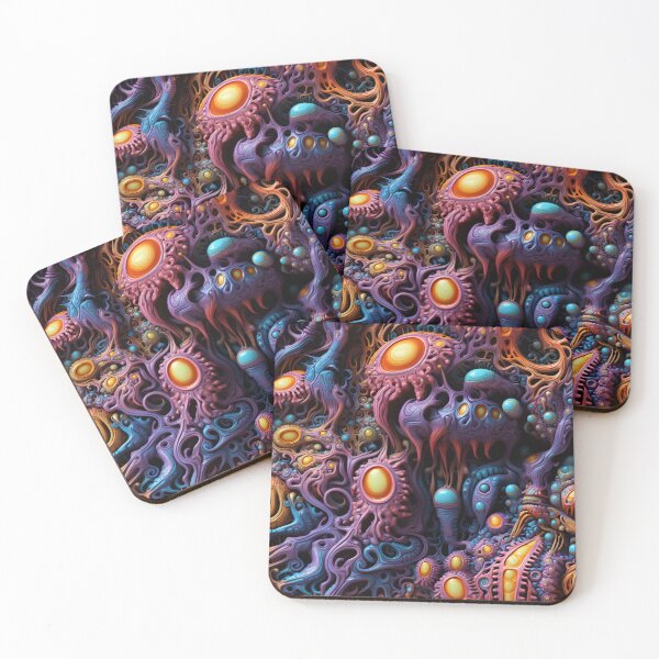 Item preview, Luminescent Alien Biome: Vibrant Abstract Biological Forms designed and sold by polonuim210.