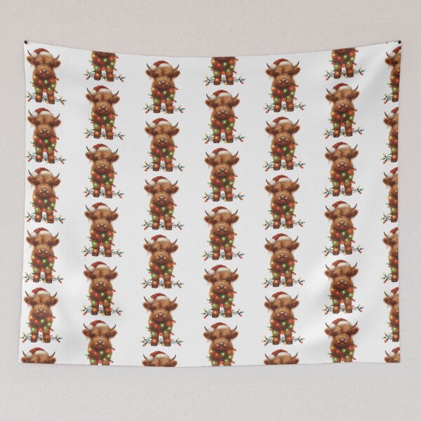 Item preview, Christmas Scottish Highland Cow designed and sold by TheAnimalZ00.