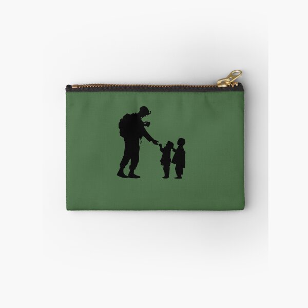 Item preview, Military soldier helping small children designed and sold by LoveAlwaysCo.