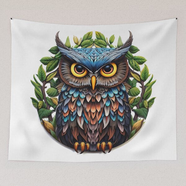 Item preview, Green leaf Owl designed and sold by TheOosh.
