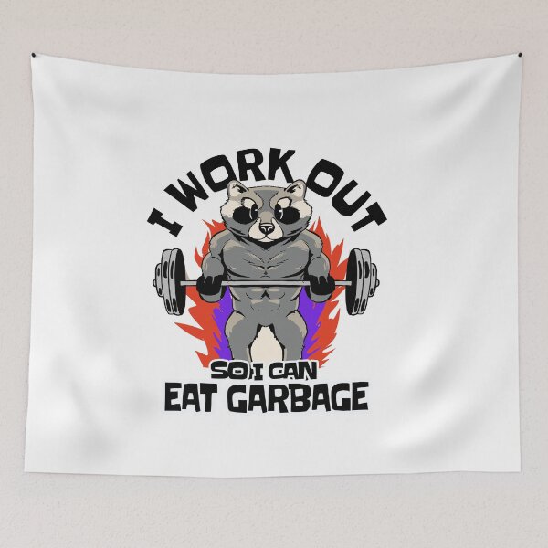 Item preview,  I work out so i can eat garbage funny workout  designed and sold by GulQari.