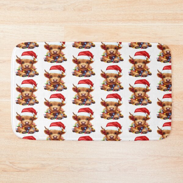 Item preview, Christmas Santa Scottish Highland Cow designed and sold by TheAnimalZ00.