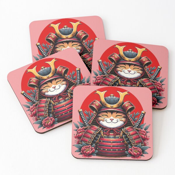 Item preview, cat samurai designed and sold by CoussaZau.