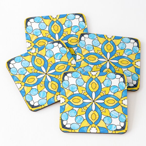 Item preview, Stained Glass Pattern Flowers designed and sold by Timegraf.
