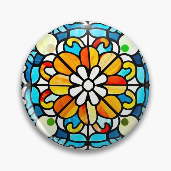 Artikelvorschau, Stained Glass Pattern Flowers entworfen und verkauft von Timegraf.