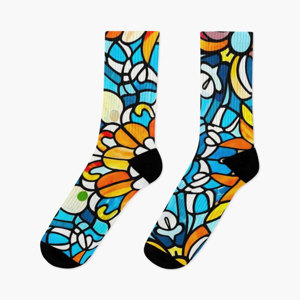 Item preview, Stained Glass Pattern Flowers designed and sold by Timegraf.