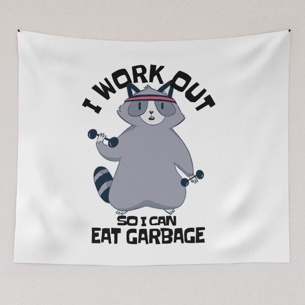 Item preview, I work out so i can eat garbage funny workout  designed and sold by GulQari.