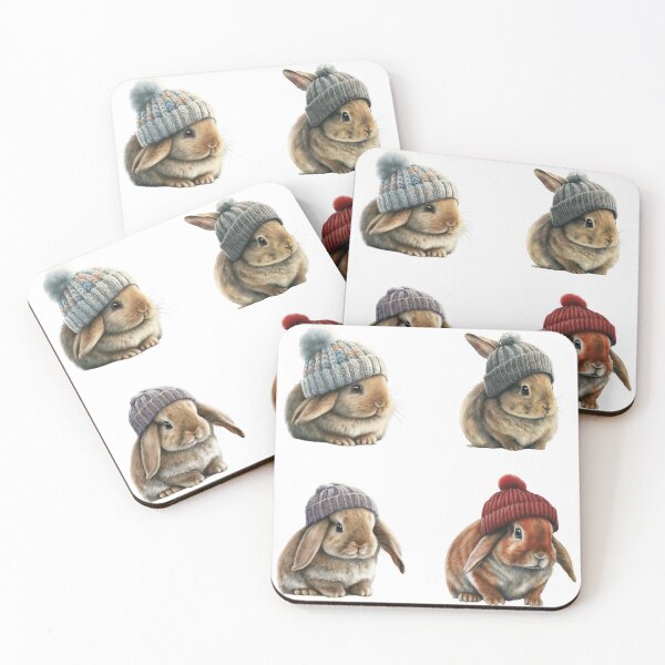 Item preview, Bunnies Wearing Beanies designed and sold by TheAnimalZ00.