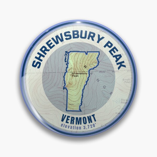 Artikelvorschau, Karte der Vermont-Berge – Shrewsbury Peak entworfen und verkauft von Willz Designz.
