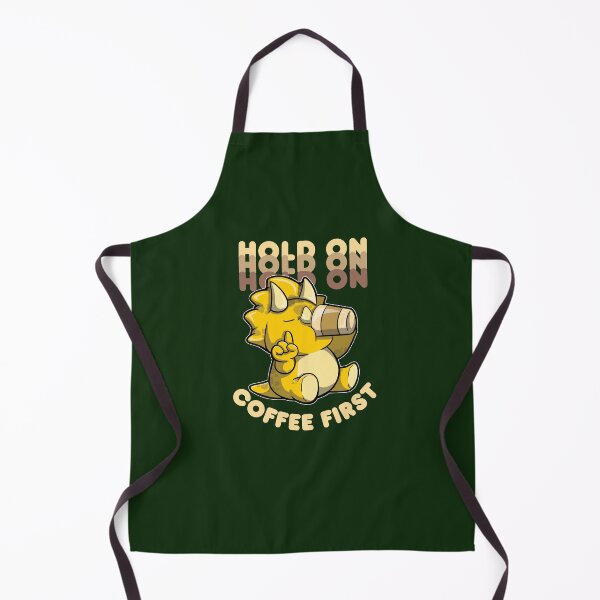 Item preview,  Hold On Coffee First - Triceratops Drinking Coffee designed and sold by The magic  Yellow bus.