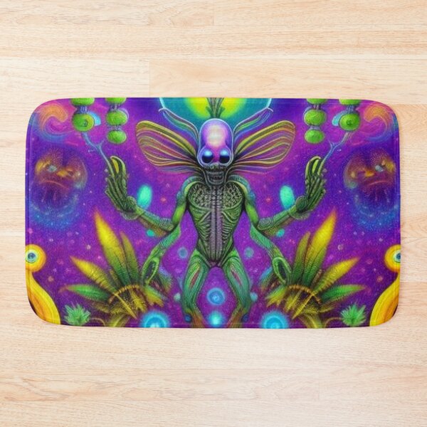 Item preview, Psychedelic Trippy Green  Alien Art designed and sold by TheDarkWardrobe.