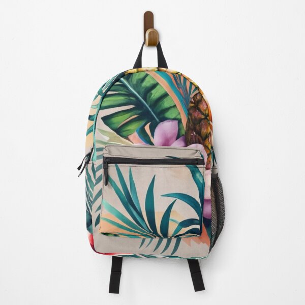 Item preview, Pineapple with Flowers and Tropical Leaves designed and sold by BeachWhisper.