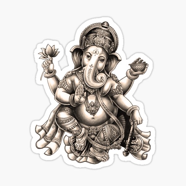 Ganesh Ji Hindu God Sticker Photo