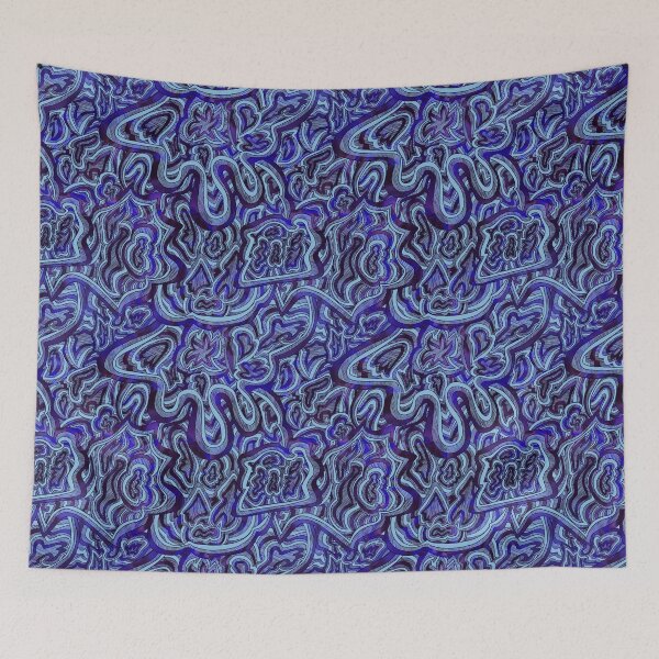 Item preview, Blue Doodle Tile designed and sold by Tweetyeti.
