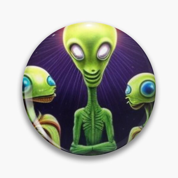 Item preview, Psychedelic Trippy Green Alien and His Friends designed and sold by TheDarkWardrobe.