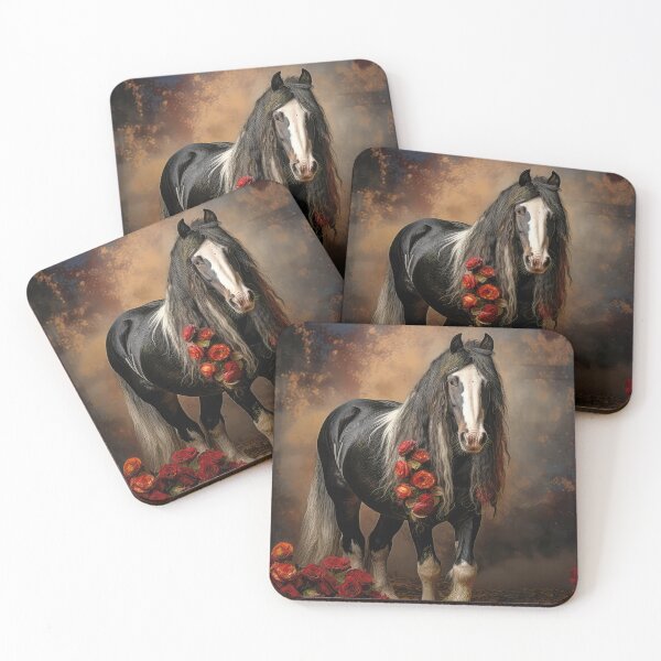 Item preview, Black Irish Cob with Roses designed and sold by Elisabeth Lucas.