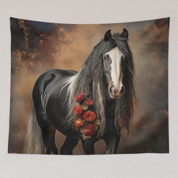 Item preview, Black Irish Cob with Roses designed and sold by Elisabeth Lucas.