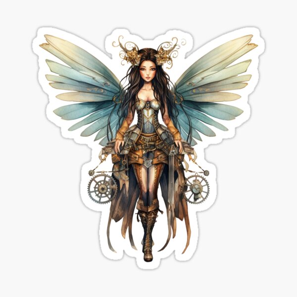 Steampunk Fairy - With Sprockets Sticker