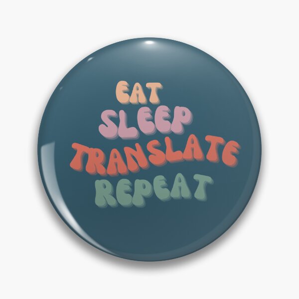 Item preview, Eat Sleep Translate Repeat Vintage Groovy designed and sold by Neeshki.