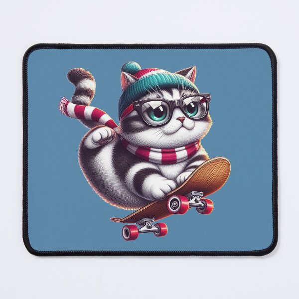 Item preview, Cute Cat On A Skateboard designed and sold by Witsprings.