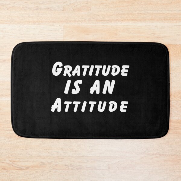 Item preview, Gratitude is an Attitude - White Print designed and sold by SarcastiCrafts.