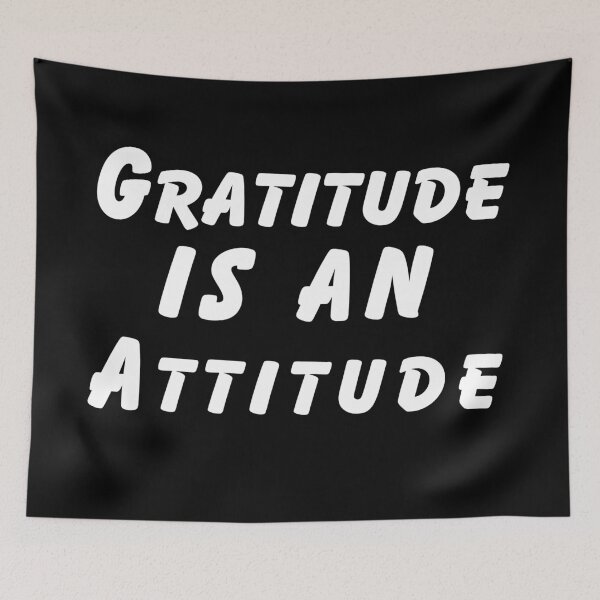 Item preview, Gratitude is an Attitude - White Print designed and sold by SarcastiCrafts.