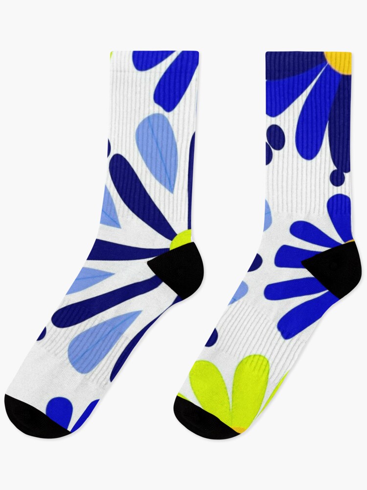 Thumbnail 1 of 5, Socks, Stained Glass Pattern Flowers designed and sold by timegraf.