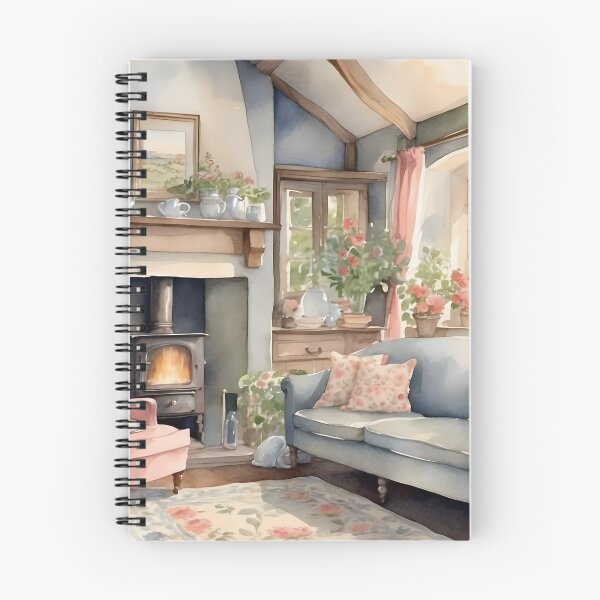 Item preview, Romance living room near fireplace with English cottage style designed and sold by Jayjaynaenae.