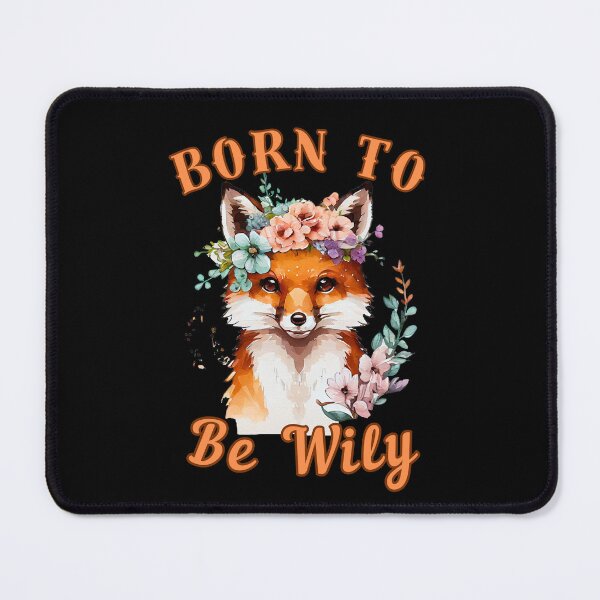 Item preview, Born To Be Wily. fox portrait designed and sold by FoxVibes.