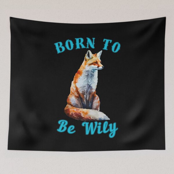 Item preview, Born To Be Wily. snow fox designed and sold by FoxVibes.