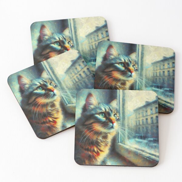 Item preview, Cat Staring Out Window - Impressionism designed and sold by Star-Fragment.