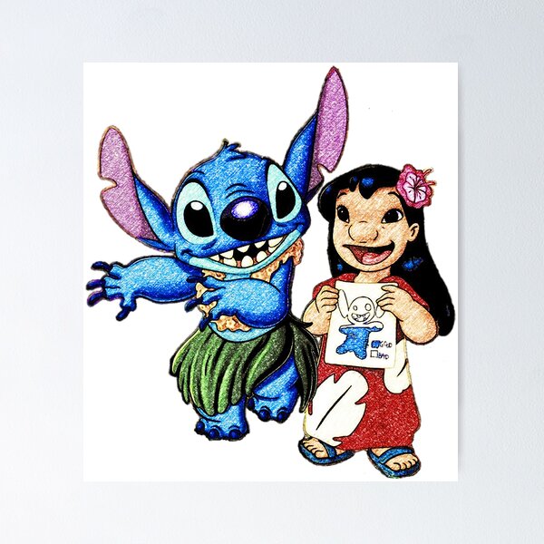 Stitch Leaning - Disney Sticker