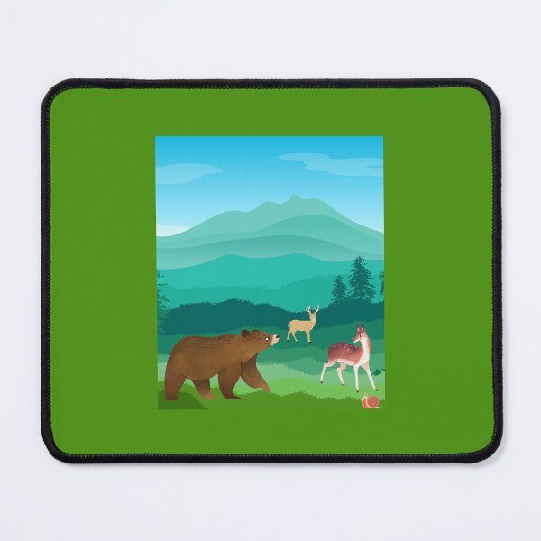 Item preview, cute wild animals, cartoon animals, bears, deer, snails Mountain Prairie designed and sold by NONCHATA.