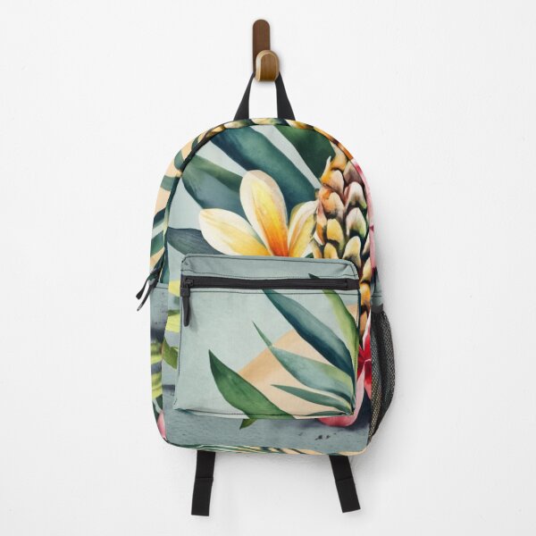 Item preview, Pineapple with Flowers and Tropical Leaves designed and sold by BeachWhisper.