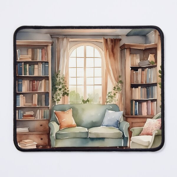 Artikelvorschau, Romantisches Wohnzimmer und Bücherregal im englischen Cottage-Stil entworfen und verkauft von Jayjaynaenae.