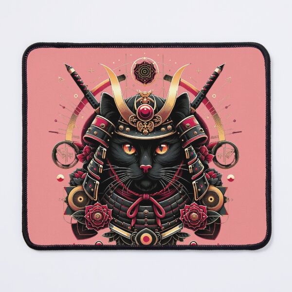 Item preview, cat samurai black armor designed and sold by CoussaZau.