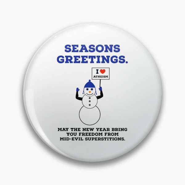 Item preview, Atheist snowman seasonal greeting  designed and sold by Rachel the Artist .