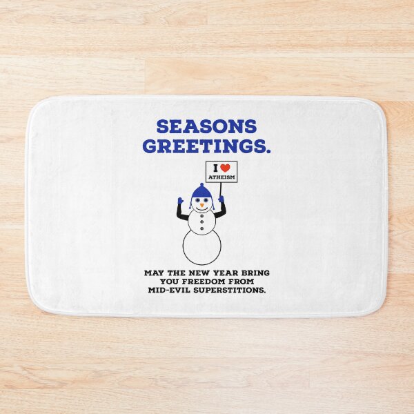 Item preview, Atheist snowman seasonal greeting  designed and sold by Rachel the Artist .